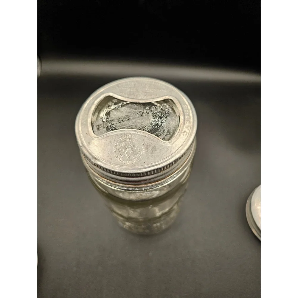 Vintage Presto Wide Mouth Glass Top Canning Jar Illinois Glass Co 7 inch Clear